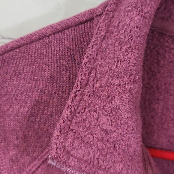 Eddie Bauer Women's Radiator Fleece Full-Zip Mock Sweatshirt Hiking Jacket Wine - Picture 5 of 8